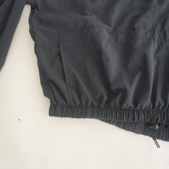 Vintage '90S Asics Black Purple Nylon Hooded Pullover Windbreaker Jacket Large - Picture 6 of 10